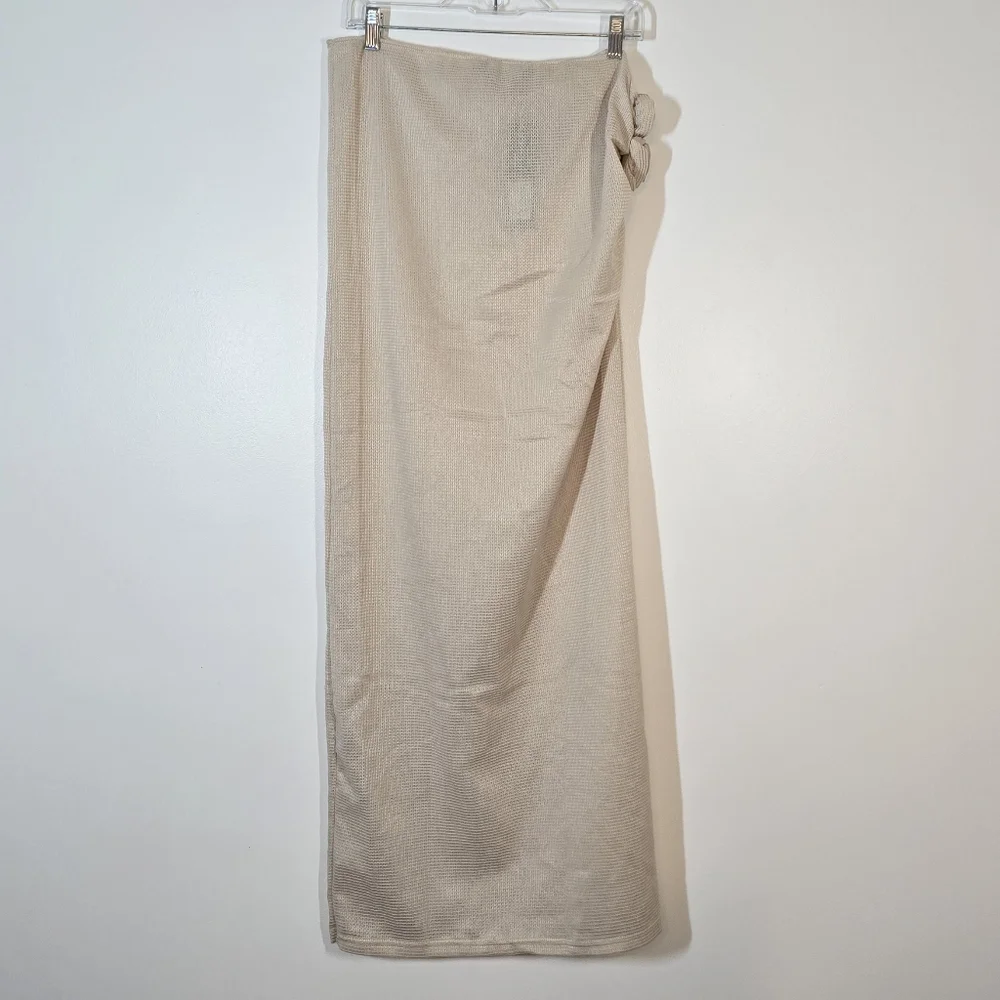 Lioness Soul Mate Mesh Netted Maxi Skirt in Cream XL NWT New